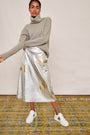 Lateisha Faux Leather Star Skirt - Silver/Gold
