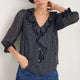 Laurent Silk Blouse - Midnight Spot