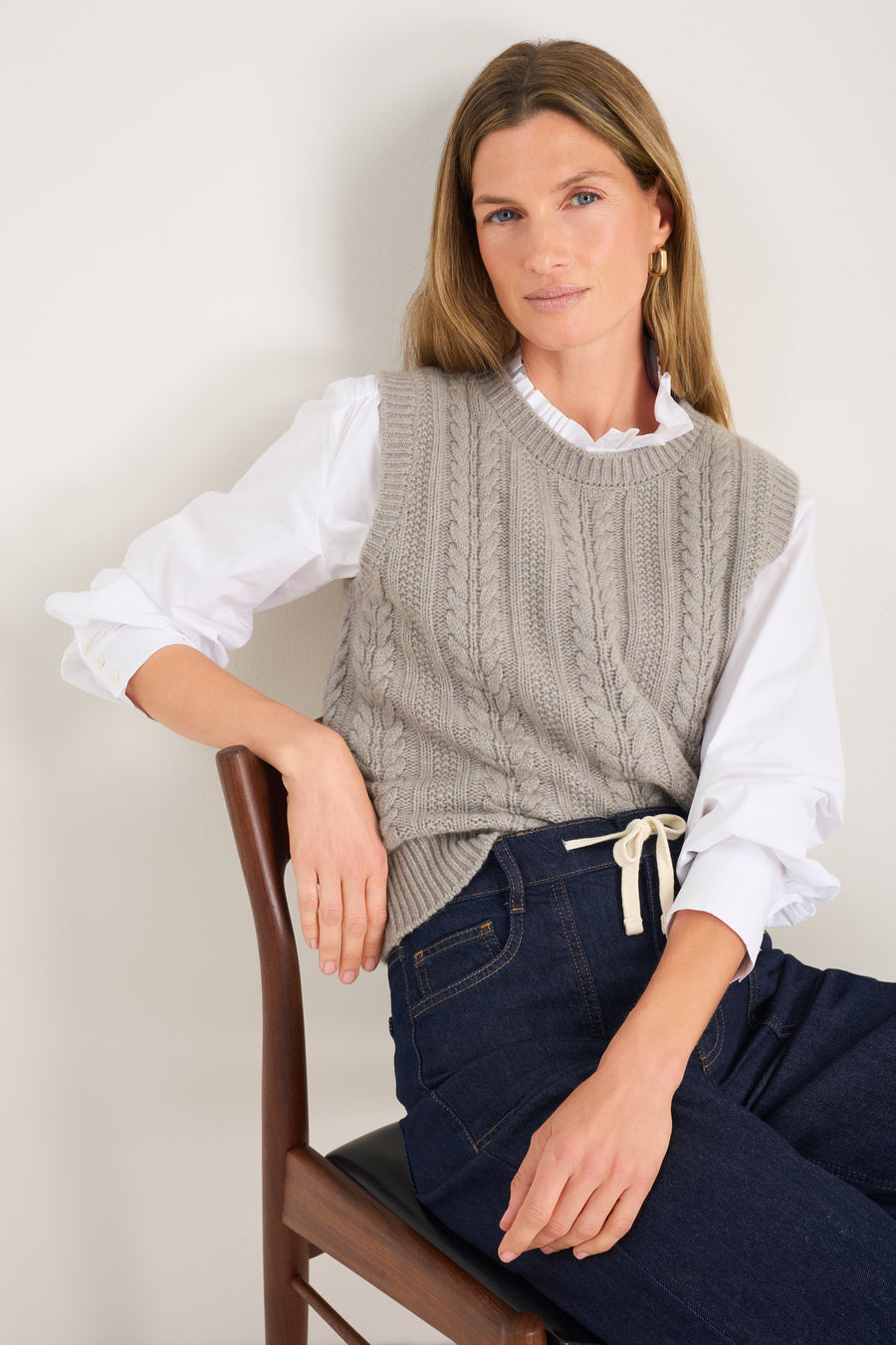 Layla Cable Tank - Taupe