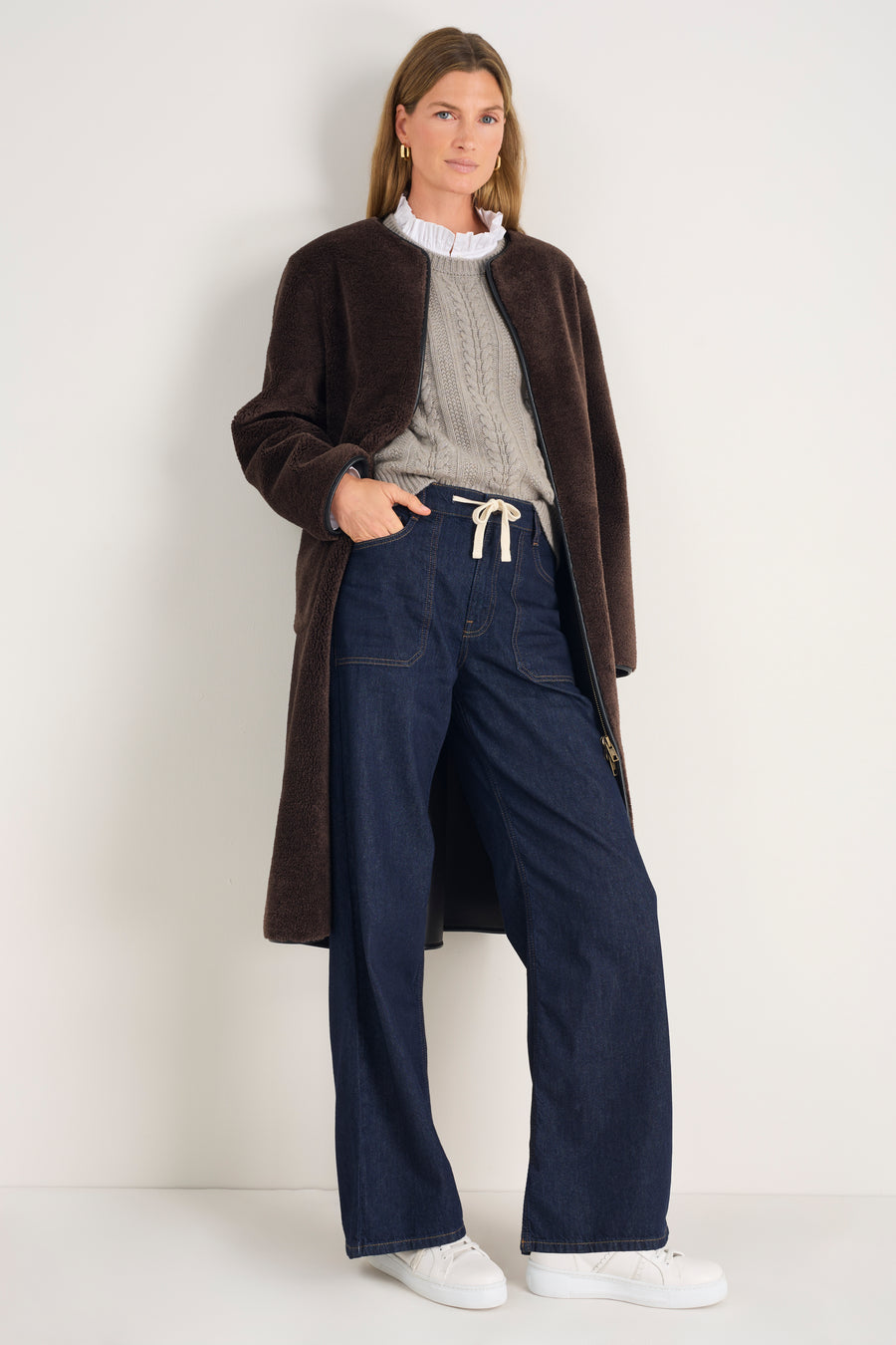 Layla Cable Tank - Taupe