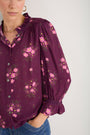 Lexi Blouse - Merlot Spaced Floral