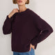 Liana Chunky Crew Neck Jumper - Aubergine