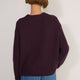 Liana Chunky Crew Neck Jumper - Aubergine