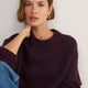 Liana Chunky Crew Neck Jumper - Aubergine
