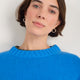 Liana Chunky Crew Neck Jumper - Azure Blue