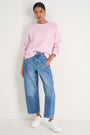 Liana Chunky Crew Neck Jumper - Blossom Pink