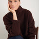 Liana Chunky Funnel Neck Jumper - Espresso