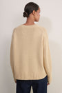 Liana Chunky Crew Neck Jumper - Latte