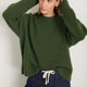 Liana Chunky Crew Neck Jumper - Olive Green