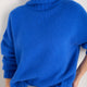 Liana Chunky Funnel Neck Jumper - Cobalt Blue