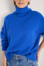 Liana Chunky Funnel Neck Jumper - Cobalt Blue