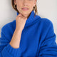 Liana Chunky Funnel Neck Jumper - Cobalt Blue