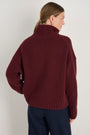 Liana Chunky Funnel Neck Jumper - Deep Fig