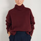 Liana Chunky Funnel Neck Jumper - Deep Fig