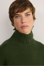 Liana Chunky Funnel Neck Jumper - Pine Green
