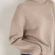 Liana Chunky Funnel Neck Jumper - Toast