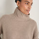 Liana Chunky Funnel Neck Jumper - Toast