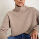 Liana Chunky Funnel Neck Jumper - Toast