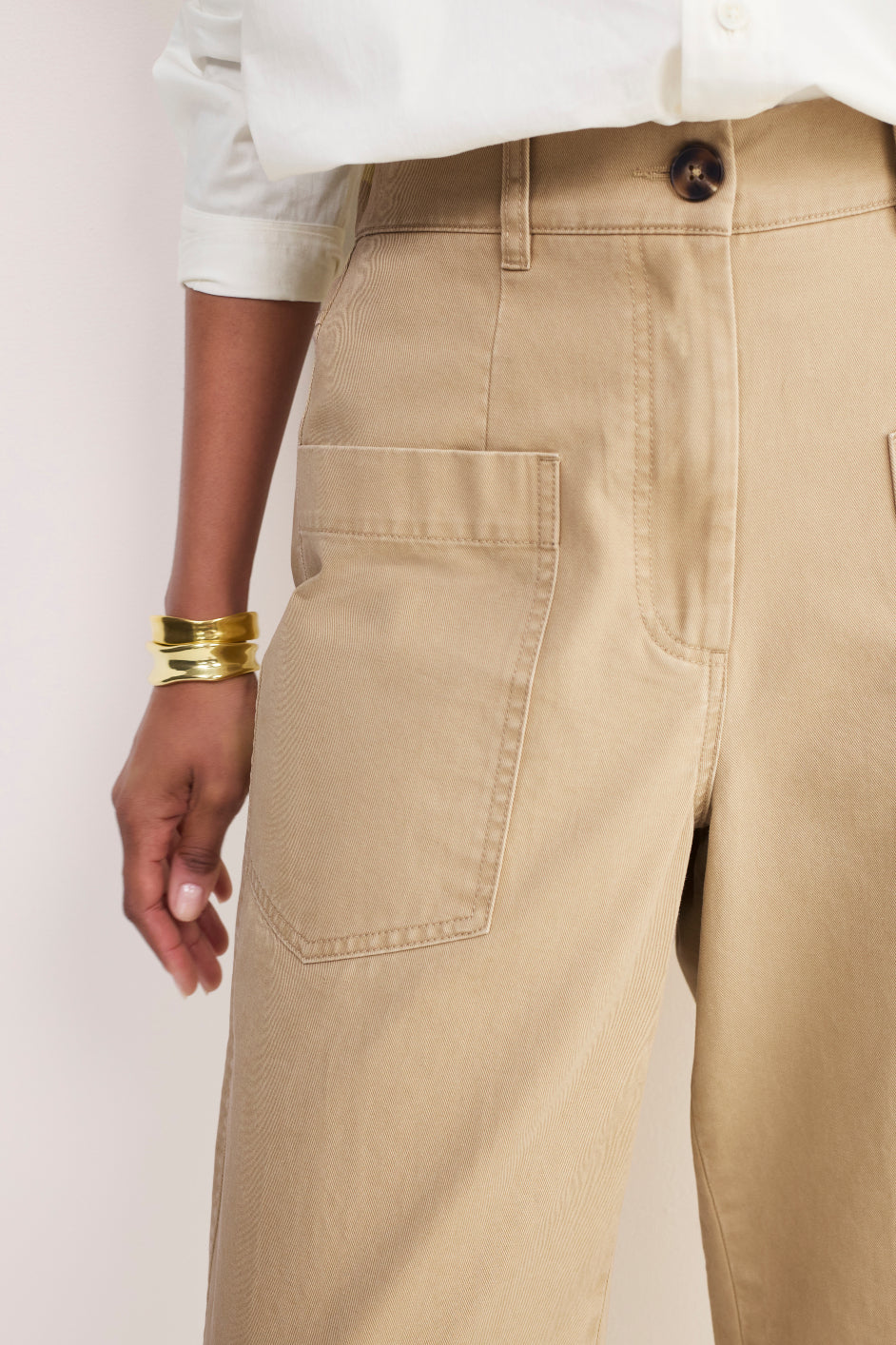 Lilian Patch Pocket Chino - Sand
