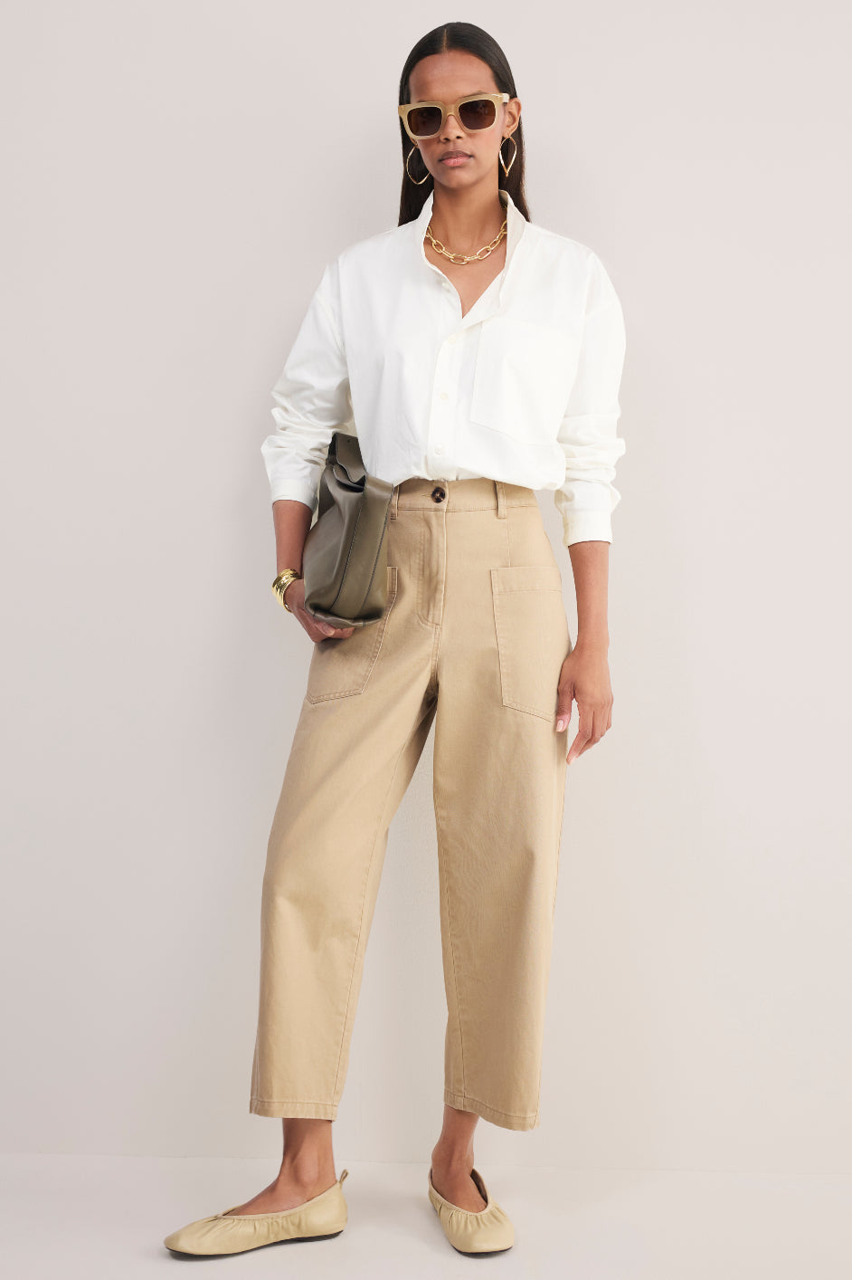 Lilian Patch Pocket Chino - Sand