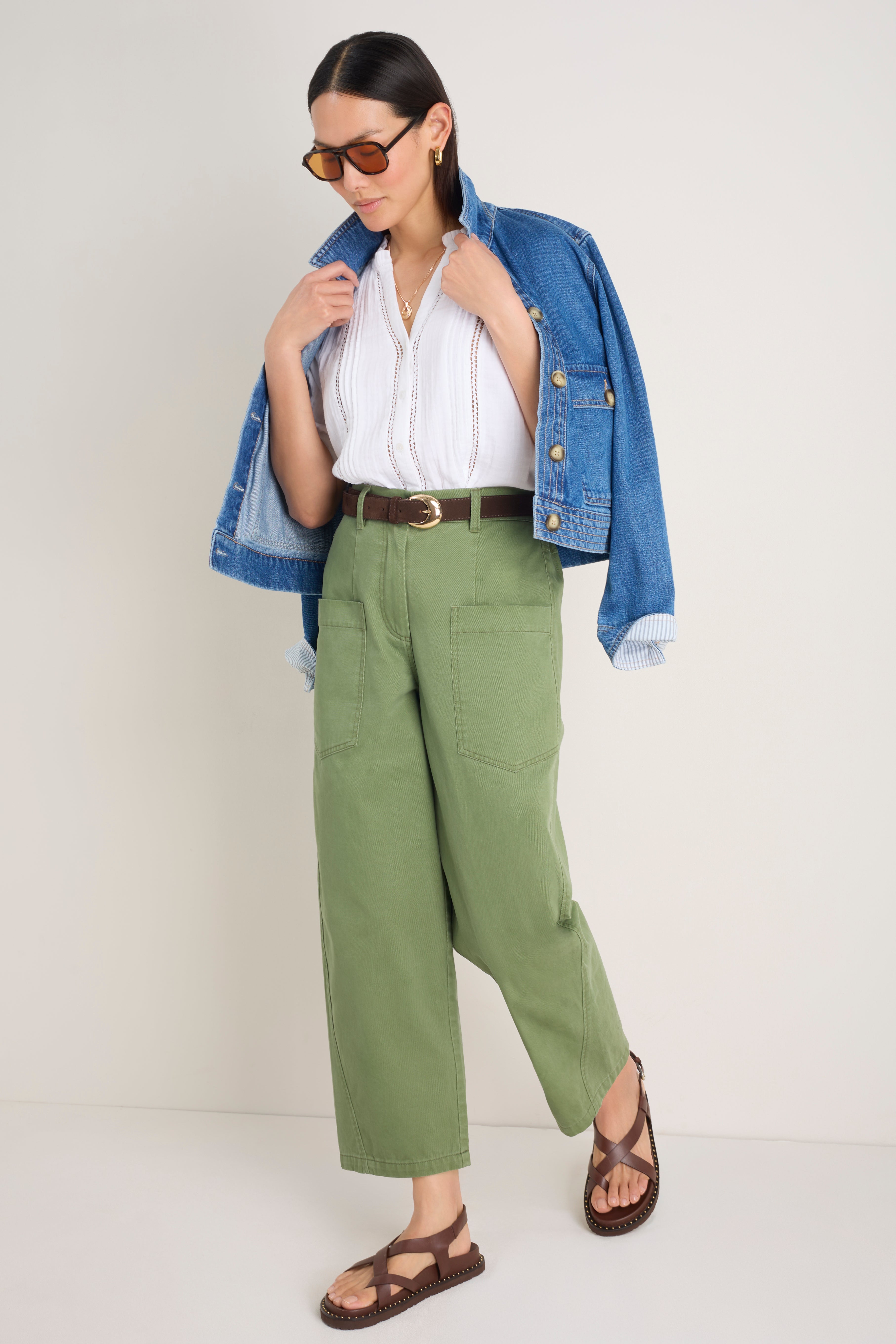 Lilian Patch Pocket Chino - Soft Khaki