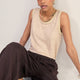 Lily Linen Tank - Oat Shimmer