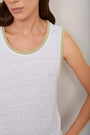 Lily Linen Vest - White