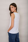 Lily Linen Vest - White
