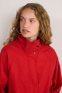 Lola Funnel Neck Jacket - Red