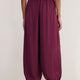 Lola Satin Harem Trouser - Aubergine