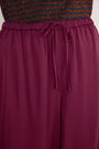 Lola Satin Harem Trouser - Aubergine