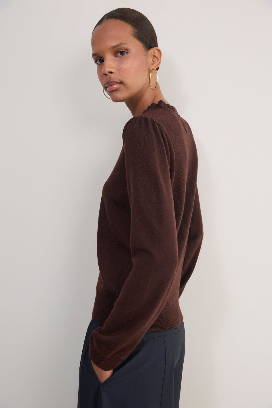 Lucia Merino Jumper - Chocolate