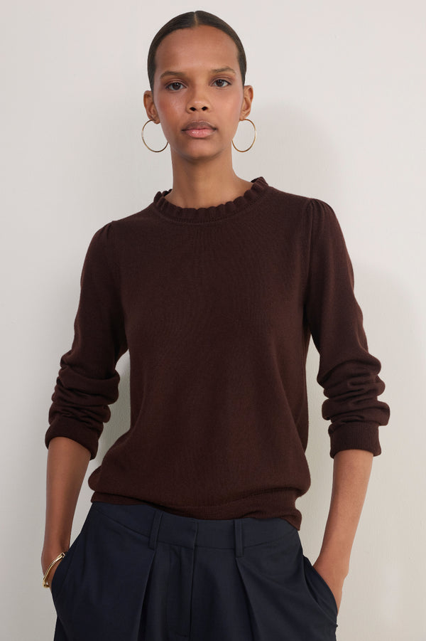Lucia Merino Jumper - Chocolate