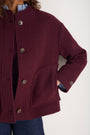 Luna Boiled Wool Jacket - Merlot