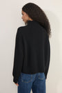 Luna Curved Hem Jumper - Black