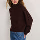 Luna Curved Hem Jumper - Chocolate