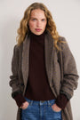Luna Curved Hem Jumper - Chocolate