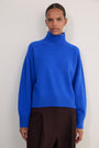 Luna Curved Hem Jumper - Cobalt Blue