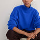Luna Curved Hem Jumper - Cobalt Blue