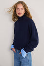 Luna Curved Hem Jumper - Midnight