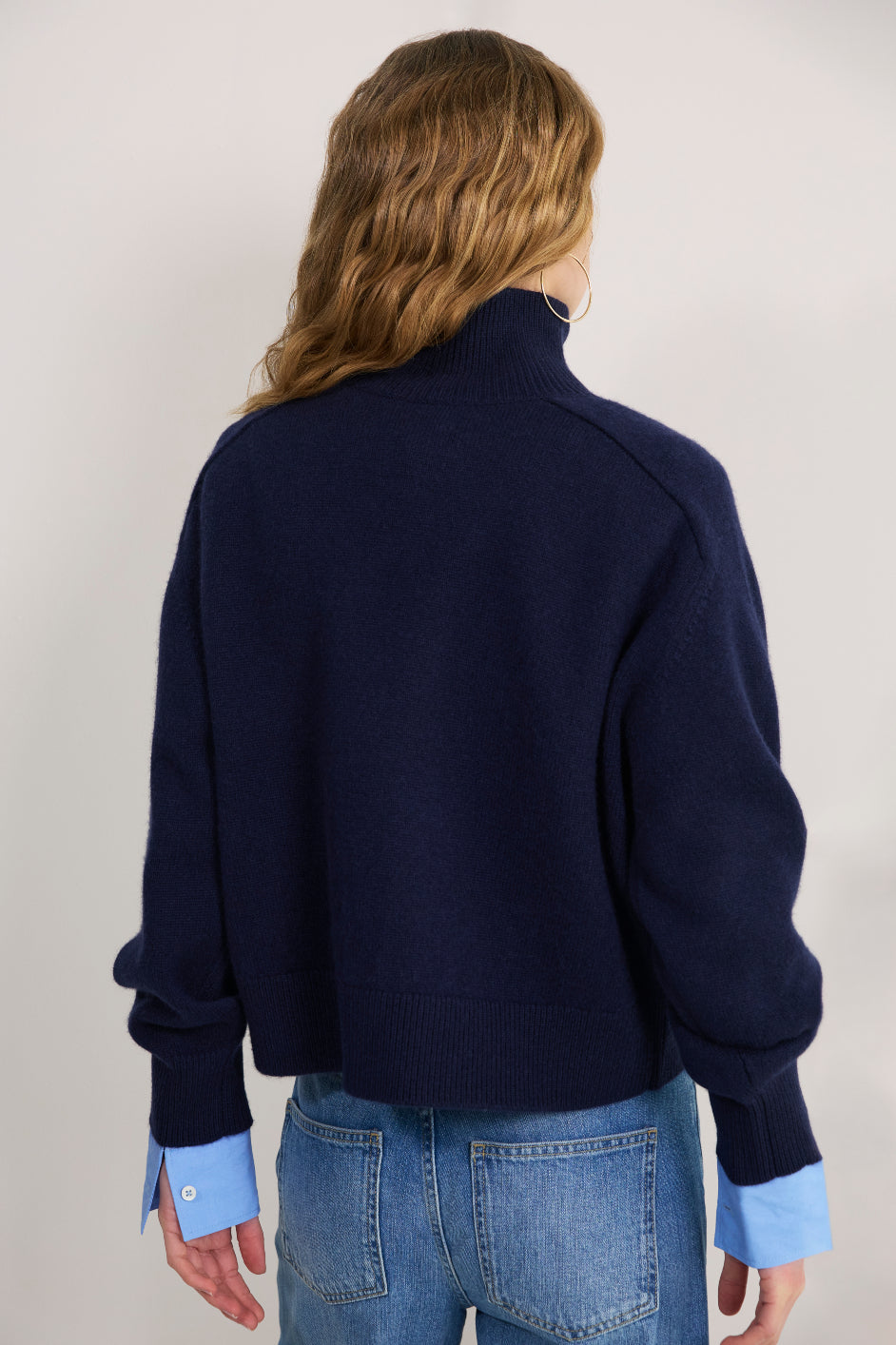 Luna Curved Hem Jumper - Midnight