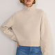 Luna Curved Hem Jumper - Oat