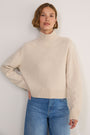 Luna Curved Hem Jumper - Oat