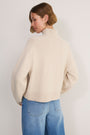 Luna Curved Hem Jumper - Oat