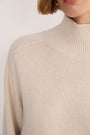 Luna Curved Hem Jumper - Oat