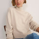 Luna Curved Hem Jumper - Oat