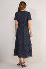 Lyra Silk Blend Dress - Midnight Spot