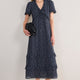 Lyra Silk Blend Dress - Midnight Spot