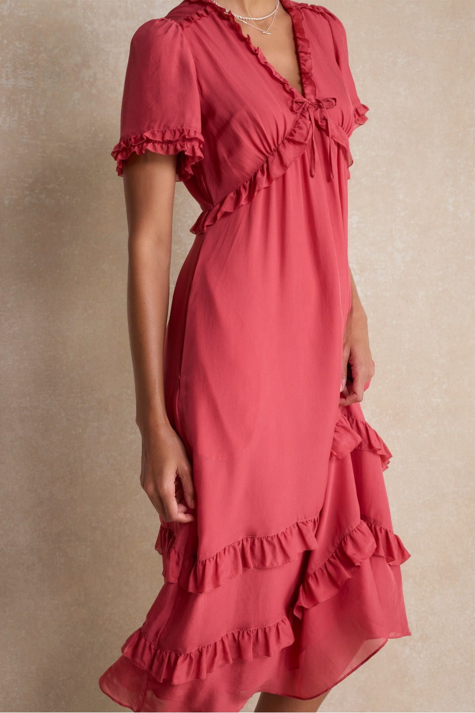Lyra Silk Dress - Berry Crush