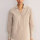 Macey Shirt - Tan/Ivory Stripe